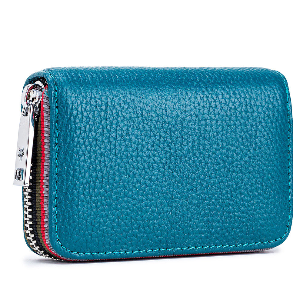 Accordion RFID Leather Card Holder Women N6D033