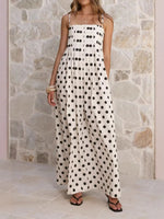Load image into Gallery viewer, Polka Dot Pleated Midi Dress Sweet Spaghetti Strap N6F030