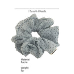 Load image into Gallery viewer, Polka Dot Mesh Scrunchie Women Simple Ponytail N6F081