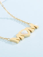 Load image into Gallery viewer, MOM Opal Heart Pendant Titanium Steel Necklace N6D538