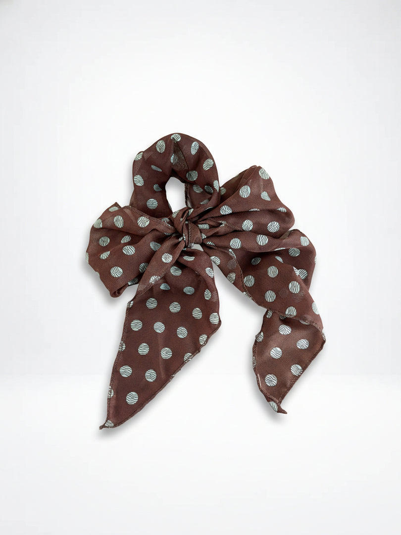 Polka Dot Mesh Long Scarf 180cm Women N6C011