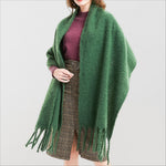 Load image into Gallery viewer, Womens Solid Color Boucle Chunky Fringe Scarf N6K251
