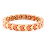 Load image into Gallery viewer, Arrow Beads Bracelet Tribal Enamel Elastic Adjustable S5P049
