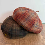 Load image into Gallery viewer, Vintage Beret Plaid Oversized Pumpkin Hat Women N6H232
