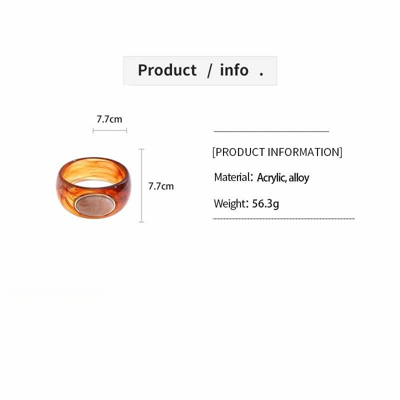 Vintage Acrylic Oval Ombré Bangle Minimalist Women N6H087
