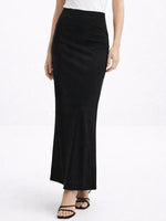 Load image into Gallery viewer, Slim Fit Black Midi Pencil Skirt Women N6C207