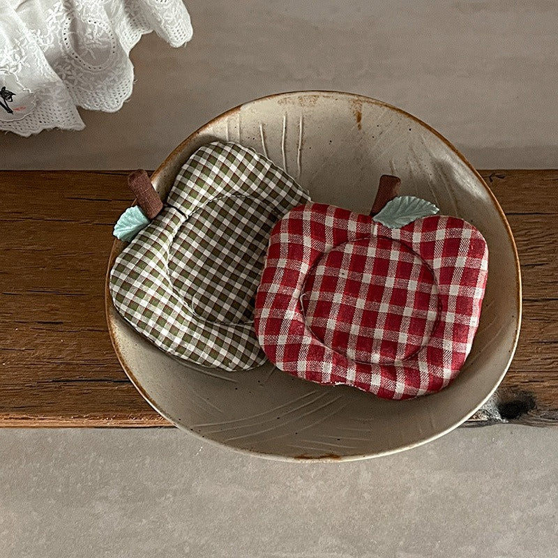 Handmade Apple Plaid Fabric Coaster N6K320