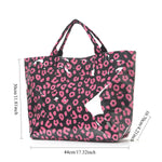 Load image into Gallery viewer, Women's Large Leopard Print Polyester Tote Bag N6J245