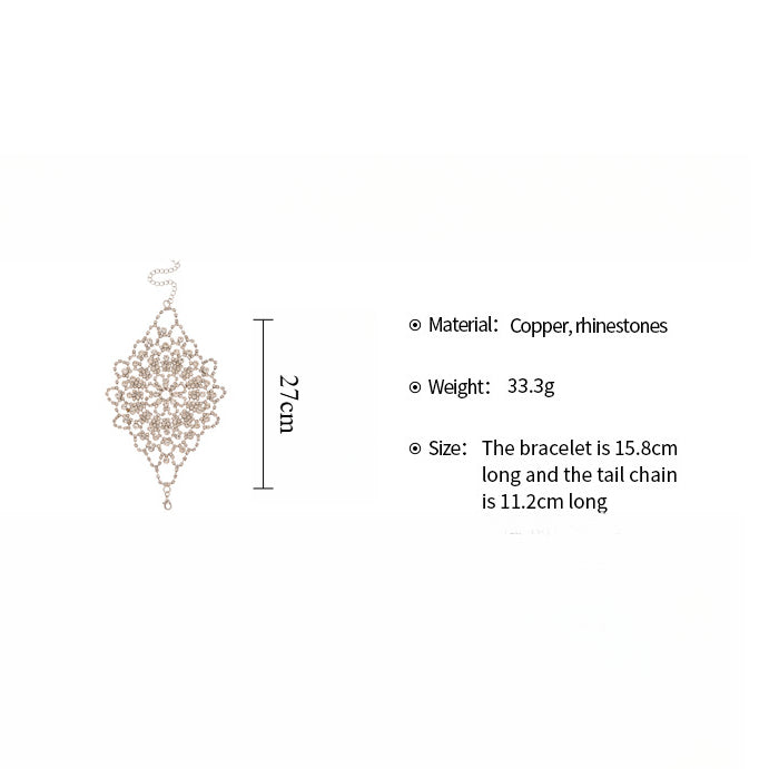 Chain Multi Way Bracelet Copper Rhinestones S5P206