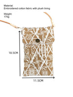 Load image into Gallery viewer, Embroidered Two Way Crossbody Phone Pouch N6B106
