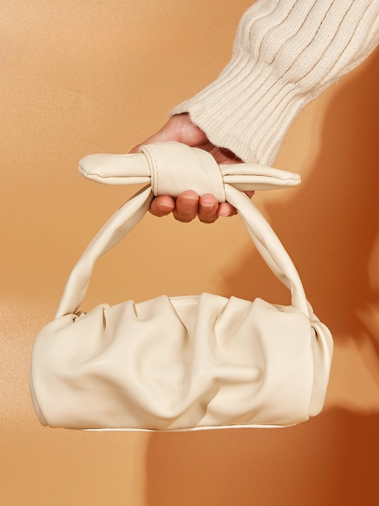 Fresh Bow Top Handle Pleated Makeup Bag Women N6C070