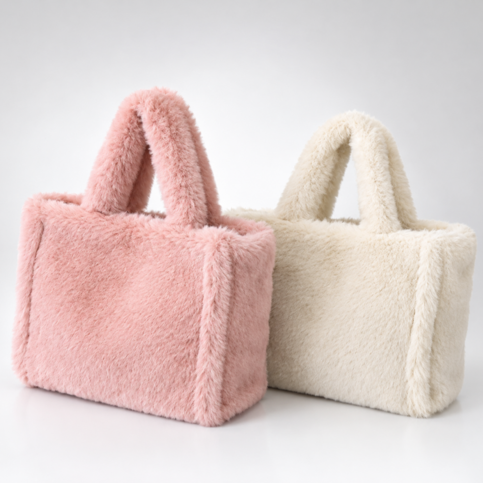 Women's Plush Large Tote Handbag N6J176