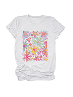 Load image into Gallery viewer, Loose Fit Floral Short Sleeve T-Shirt Women N6E137
