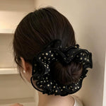 Load image into Gallery viewer, 4-Layer Dotted Lace Organza Scrunchie Gentle Hair Tie N6H200