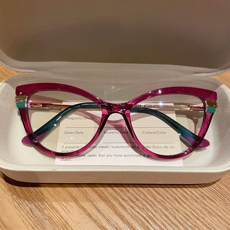 Retro Cat Eye Blue Light Blocking Glasses Women N6B153