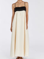 Load image into Gallery viewer, French Tube Top Color Block Slip Dress  N6C197