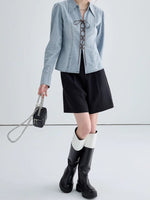 Load image into Gallery viewer, Cross Denim Shirt Lightweight Light Blue N5Z768
