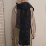 Load image into Gallery viewer, Wool Blend Patchwork Jacquard Knit Scarf N6K230