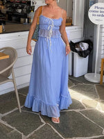 Load image into Gallery viewer, Bow Pleated Skirt Set Spaghetti Strap  N5Z229
