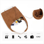Load image into Gallery viewer, Women's Brown Polyester Vintage Tote Bag N6J159