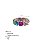 Load image into Gallery viewer, Glass Floral Handband Cuff Enamel Crystal  S5P155