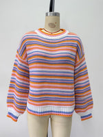 Load image into Gallery viewer, Striped Round Neck Oversized Knit Pullover Women N6G184