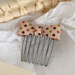 Load image into Gallery viewer, Polka Dot Bow Hair Comb Non Slip Bangs Styling Tool N6F071