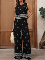 Load image into Gallery viewer, Retro Vacation Geometric Print Two-Piece Set Women N6C244