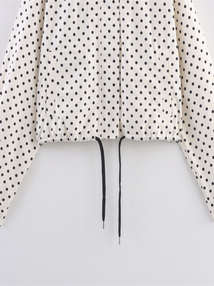 Dot Seersucker Blazer and Shorts Set Women N6C269