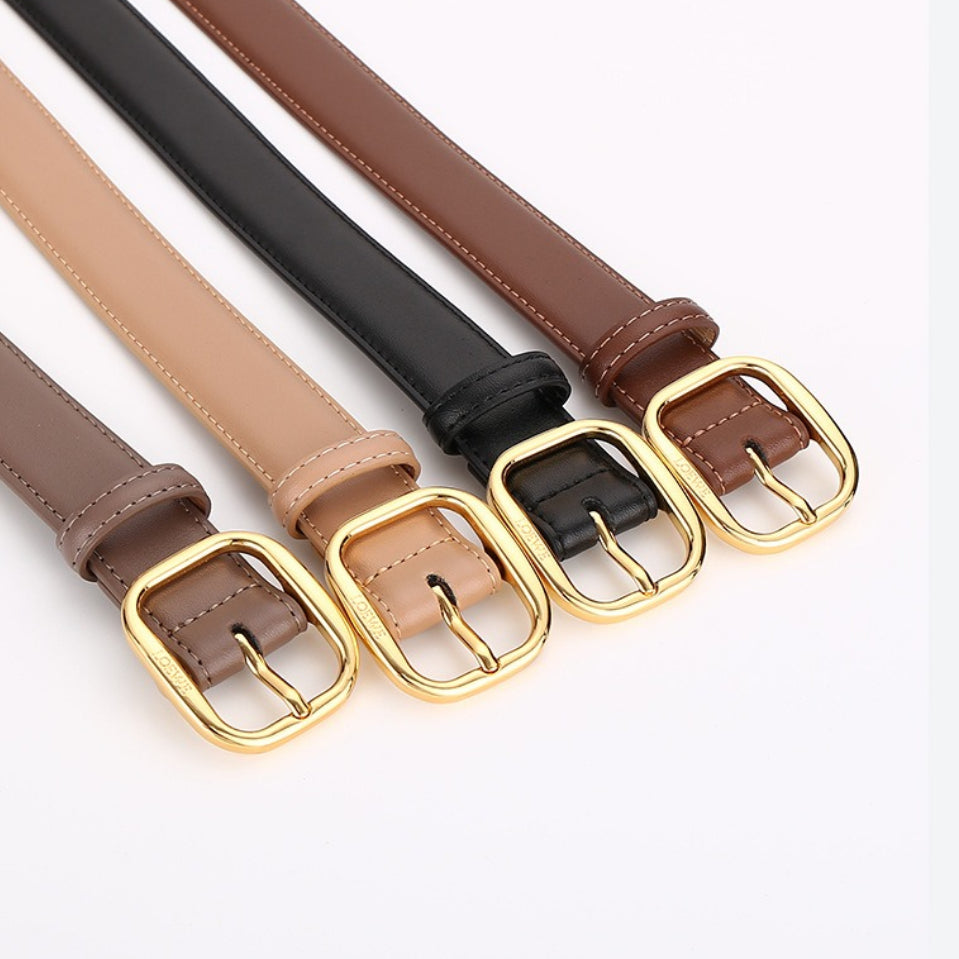 Double-Sided Genuine Leather Belt Women Commuter N6H331