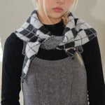 Load image into Gallery viewer, Women's Wool Blend Diamond Knit Triangle Scarf N6J124