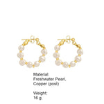 Load image into Gallery viewer, Freshwater Pearl Stud Earrings Copper Post N6H164