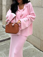 Load image into Gallery viewer, Cardigan Slip Skirt Knit Set Long Ultra Heavy N5Z432
