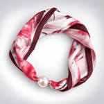 Load image into Gallery viewer, Womens Pearl Magnetic Clasp Slim Scarf N6K257