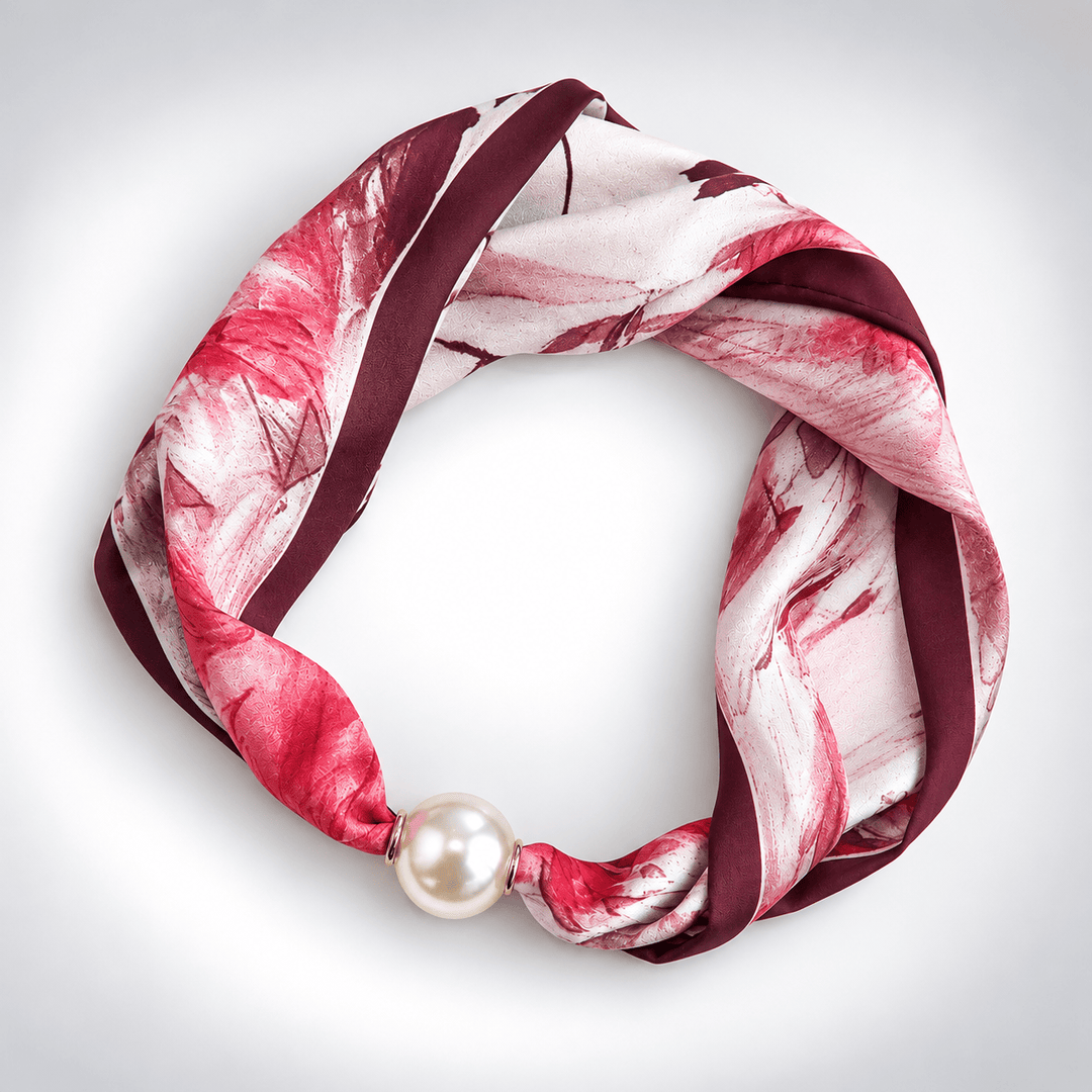 Womens Pearl Magnetic Clasp Slim Scarf N6K257