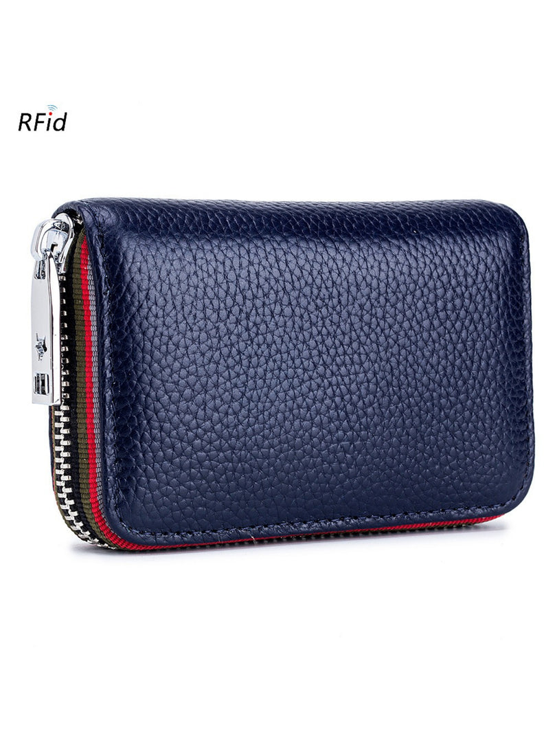 RFID Leather Accordion Card Case 12 Slots Women N6D034