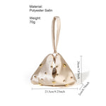 Load image into Gallery viewer, Satin Triangle Evening Clutch Magnetic Closure N6F100