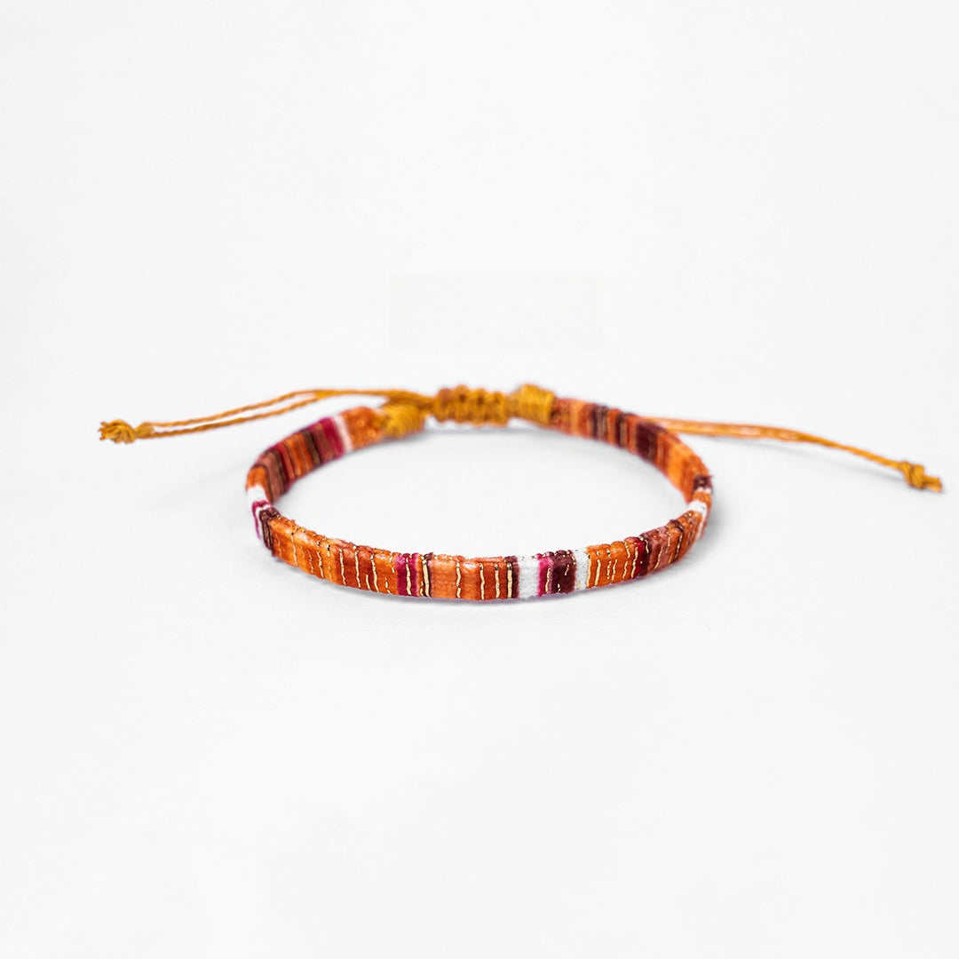 Woven Velvet-Finish Flat Wide Bracelet S5P619