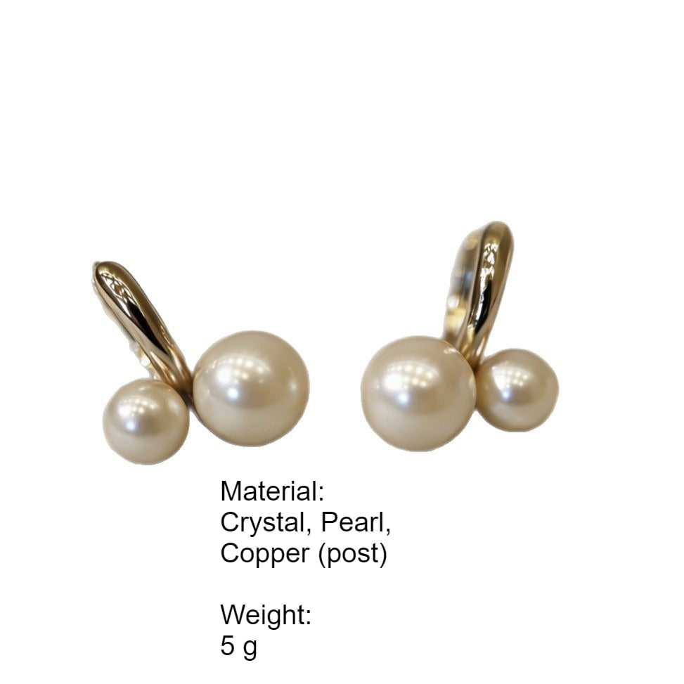 Pearl Cherry Ear Cuff Stud Earrings Women N6H161