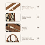 Load image into Gallery viewer, Women's Checkered Canvas Tote Shoulder Bag N6J161