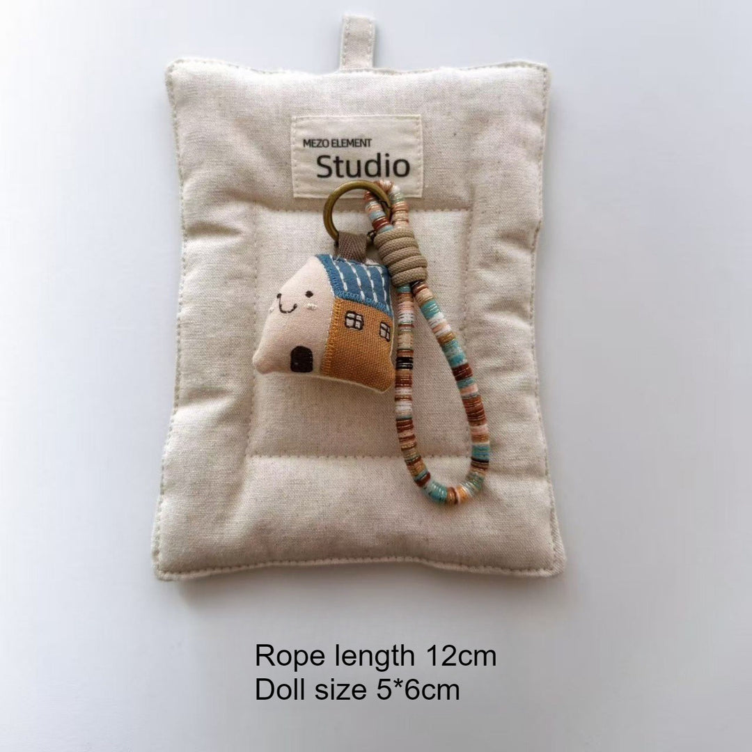 Embroidered Food Charm Bag Decor Car Keyring Gift N6G019