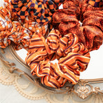 Load image into Gallery viewer, Velvet Scrunchie Spooky Pattern High Elasticity N6H202