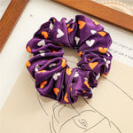 Load image into Gallery viewer, Velvet Scrunchie Spooky Pattern High Elasticity N6H202