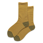 Load image into Gallery viewer, Solid Base Striped Cotton Mid-Calf Socks Women N6H011