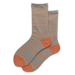 Load image into Gallery viewer, Solid Base Striped Cotton Mid-Calf Socks Women N6H011