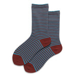 Load image into Gallery viewer, Solid Base Striped Cotton Mid-Calf Socks Women N6H011