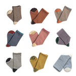 Load image into Gallery viewer, Solid Base Striped Cotton Mid-Calf Socks Women N6H011