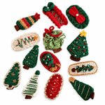 Load image into Gallery viewer, Womens Christmas Tree Knit Duckbill Hair Clip N6K308
