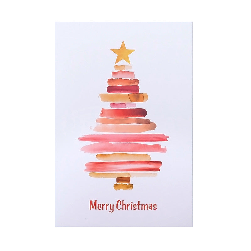 Watercolor Christmas Tree Greeting Cards with Envelopes N6K299
