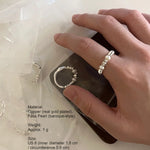 Load image into Gallery viewer, Irregular Faux Pearl Ring Gold Plated Copper Band N6H191
